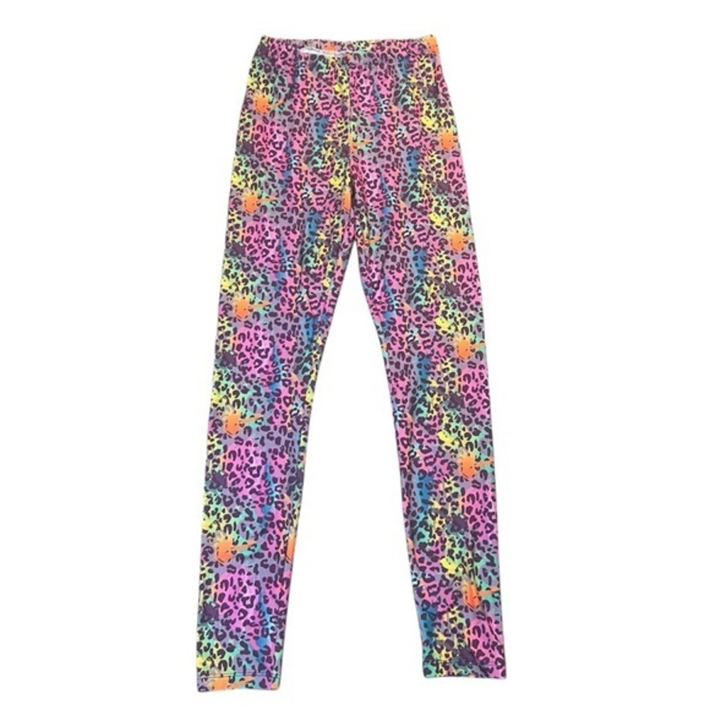 Sissycos 80s Themed Leopard Print Leggings Size Medium